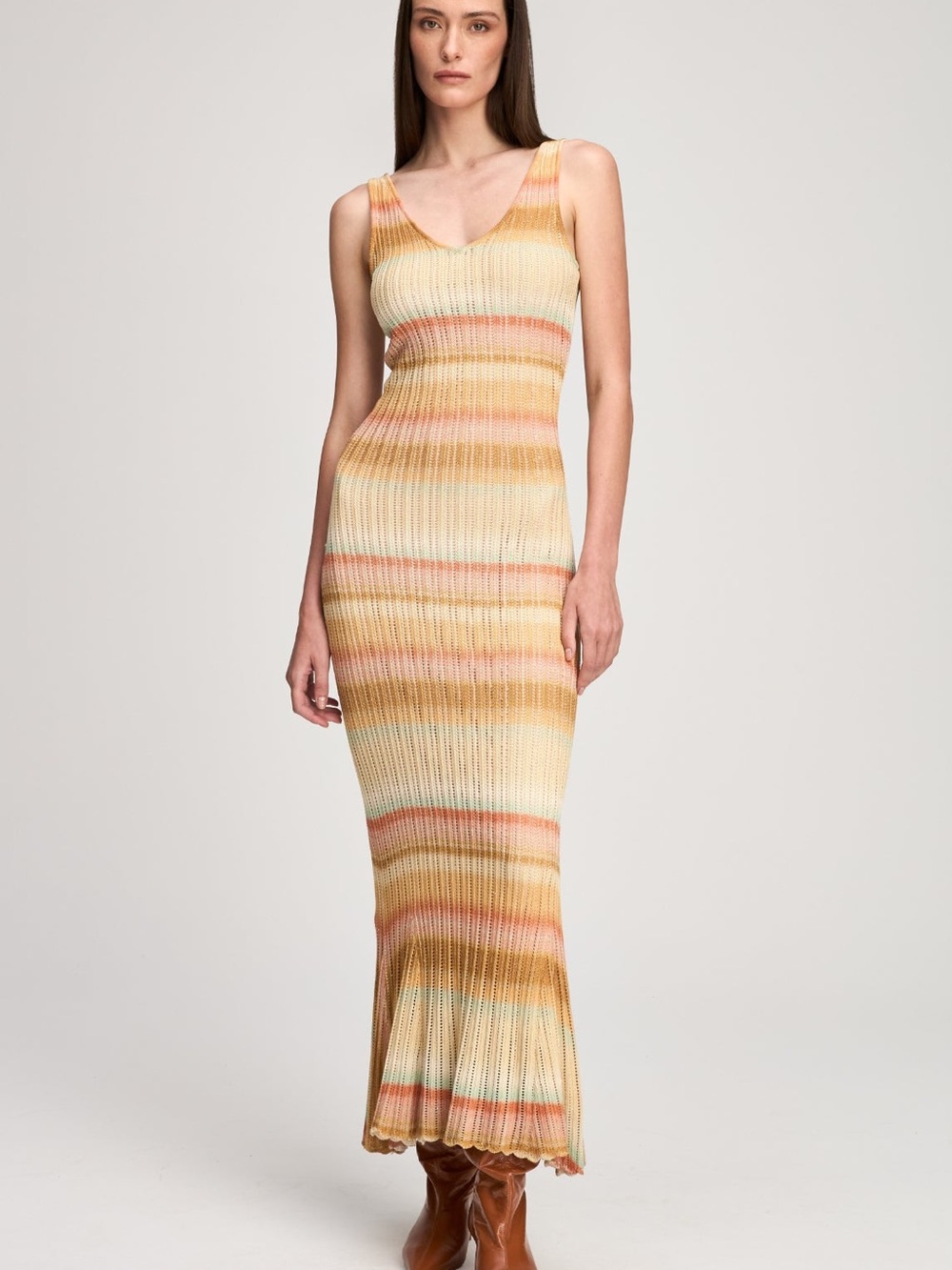 Edie Spaced Dyed Dress ~ Sunset Multi